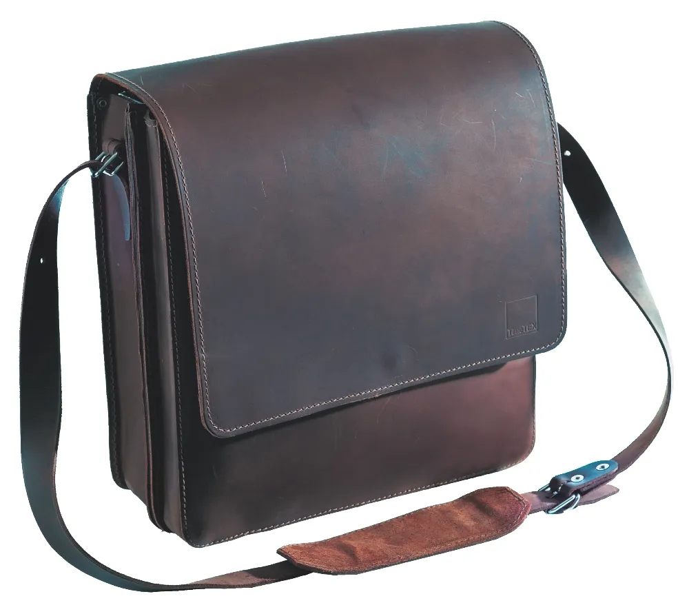 TimeTEX Umhängetasche "Perfecta", ranger (dunkel-braun), Sattelleder II./SO