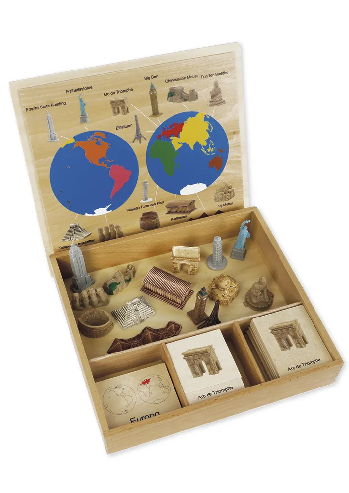 TimeTEX Wahrzeichen-Kontinent-Box "Montessori Premium"