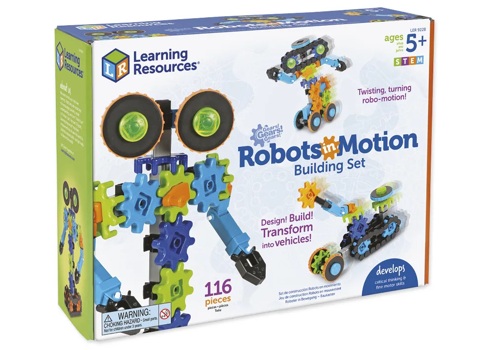 Zahnrad-Spiel "Roboter in Bewegung", Baukasten, 116-tlg.
