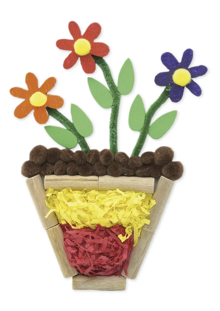 Blumen aus Holz, klein, 20 Stück