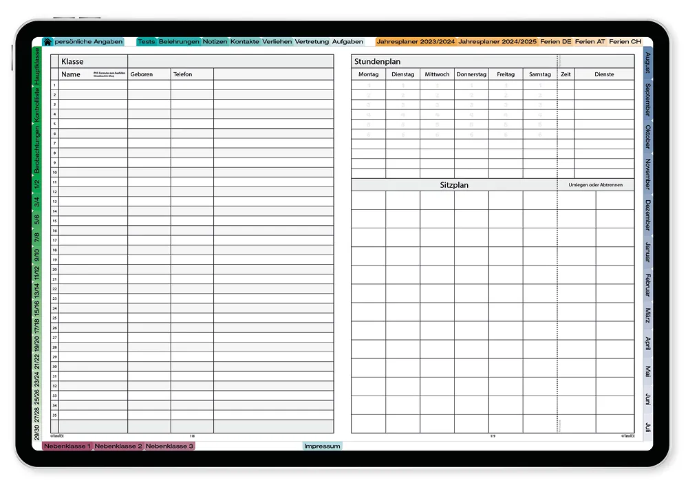 TimeTEX Digitaler Grundschul-Planer DigiPlan 2025/2026