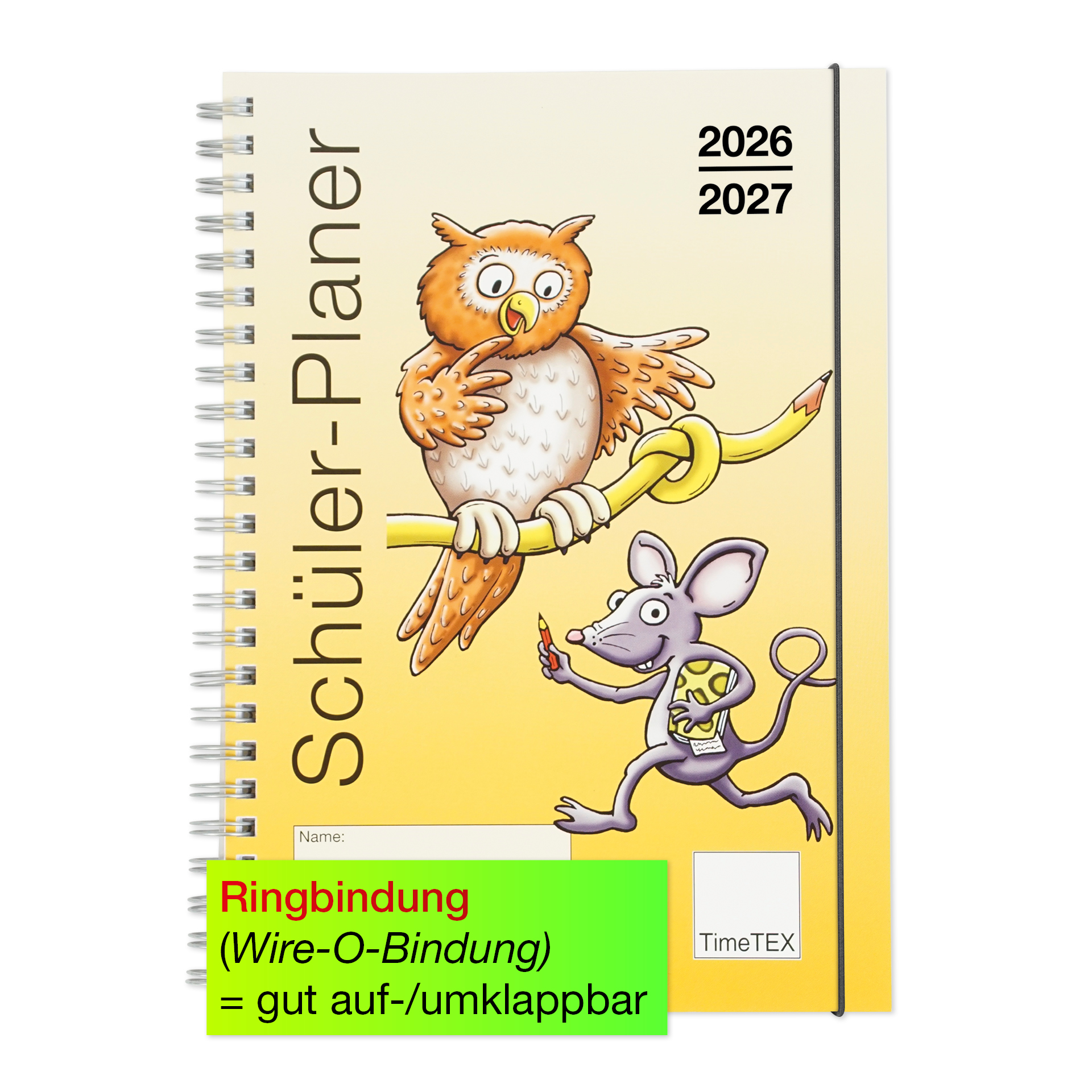 TimeTEX Schüler-Planer Grundschule A5, Standard 2026/2027