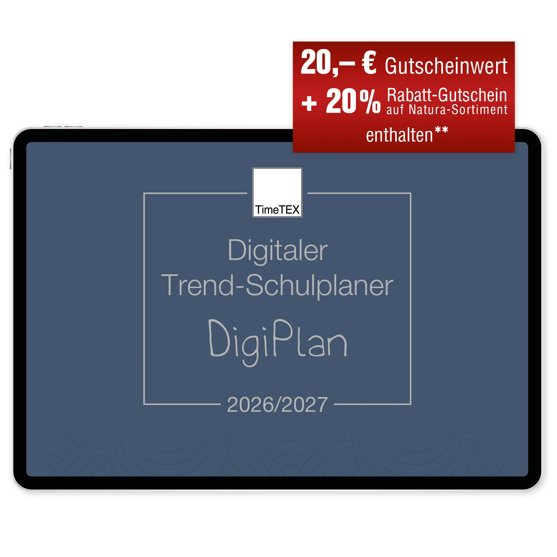 TimeTEX Digitaler Trend-Schulplaner DigiPlan 2026/2027, nachtblau