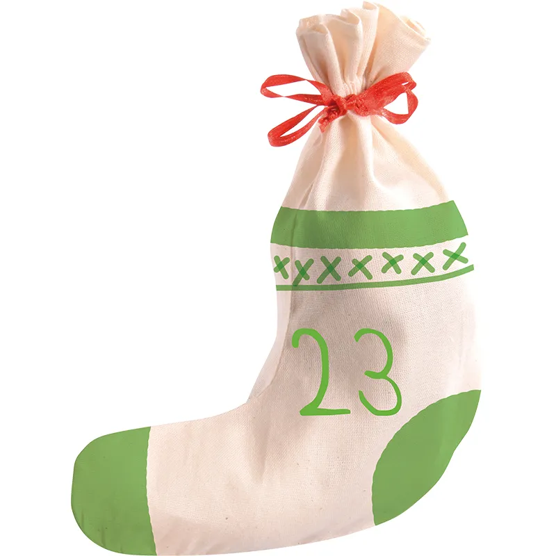 Baumwoll-Stiefel für Adventskalender, 24 Stück