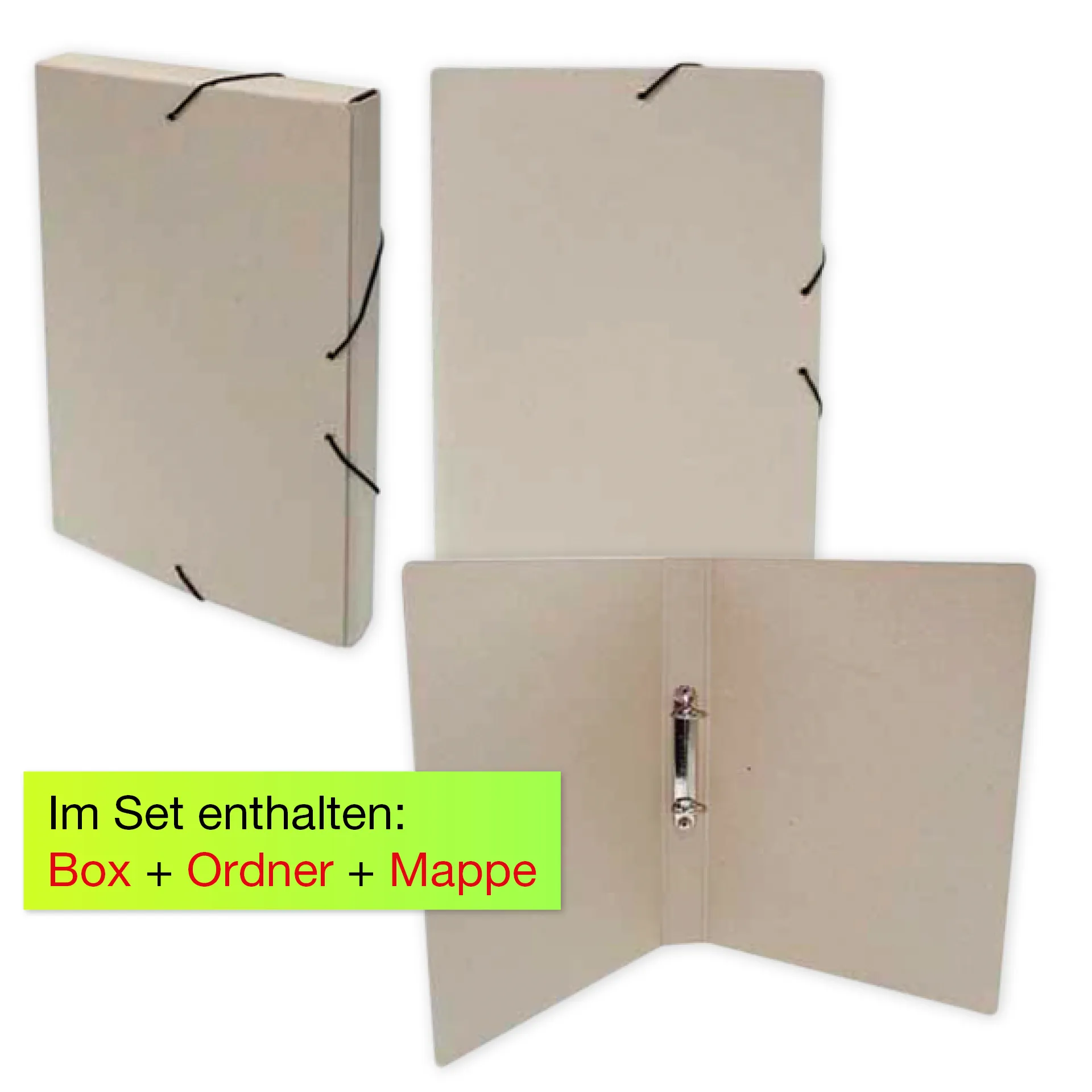 Natura Ablage-Set A4 aus Pappe, 3-tlg. Natura Ablage-Set A4 aus Pappe, 3-tlg.