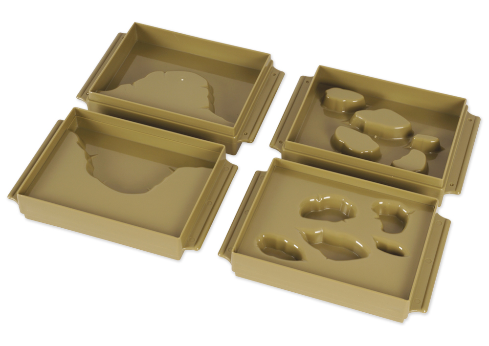 TimeTEX skålar land och vatten former, 10 stycken "Montessori Premium"