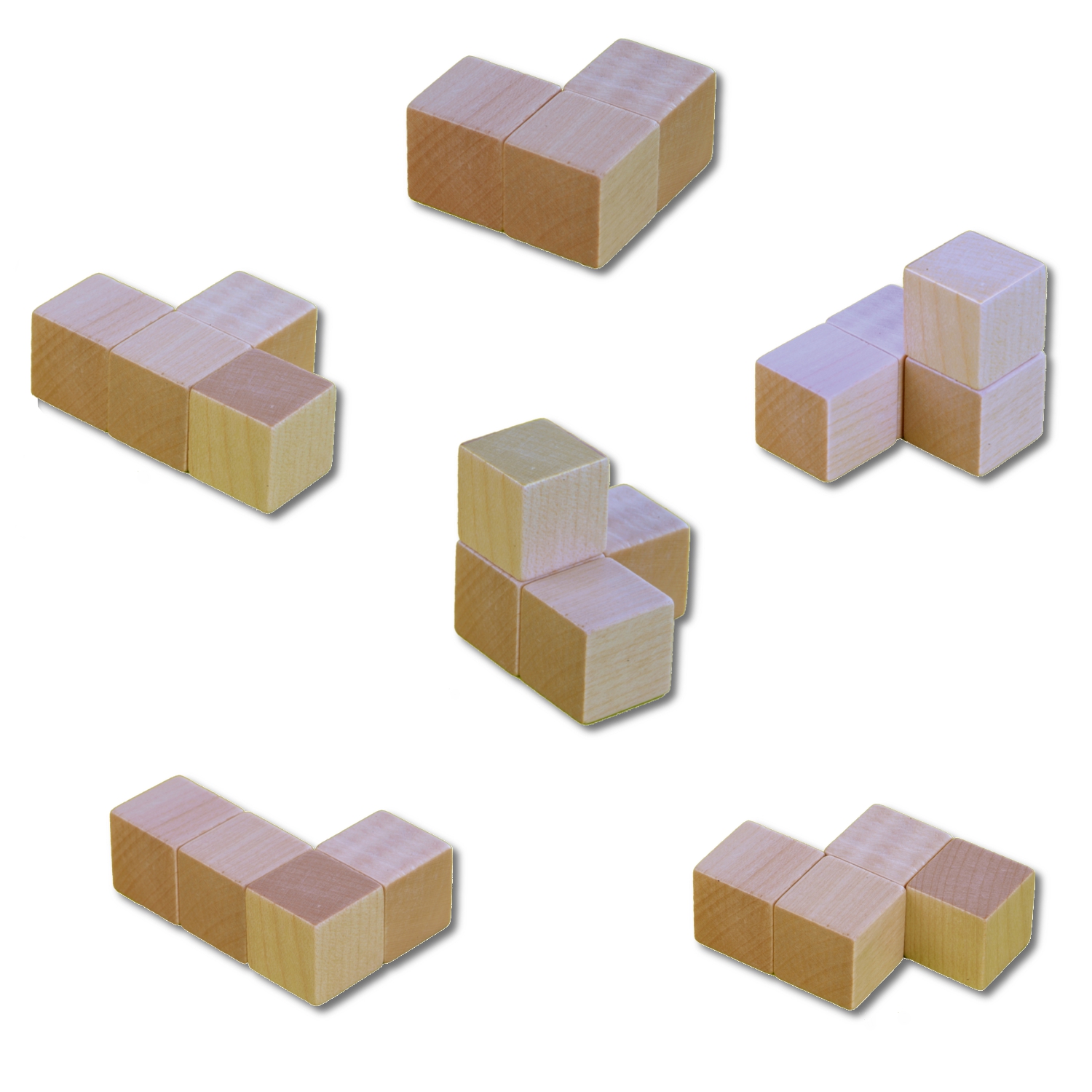 Soma terning 60x60 mm, pose med 27 enkelte terninger