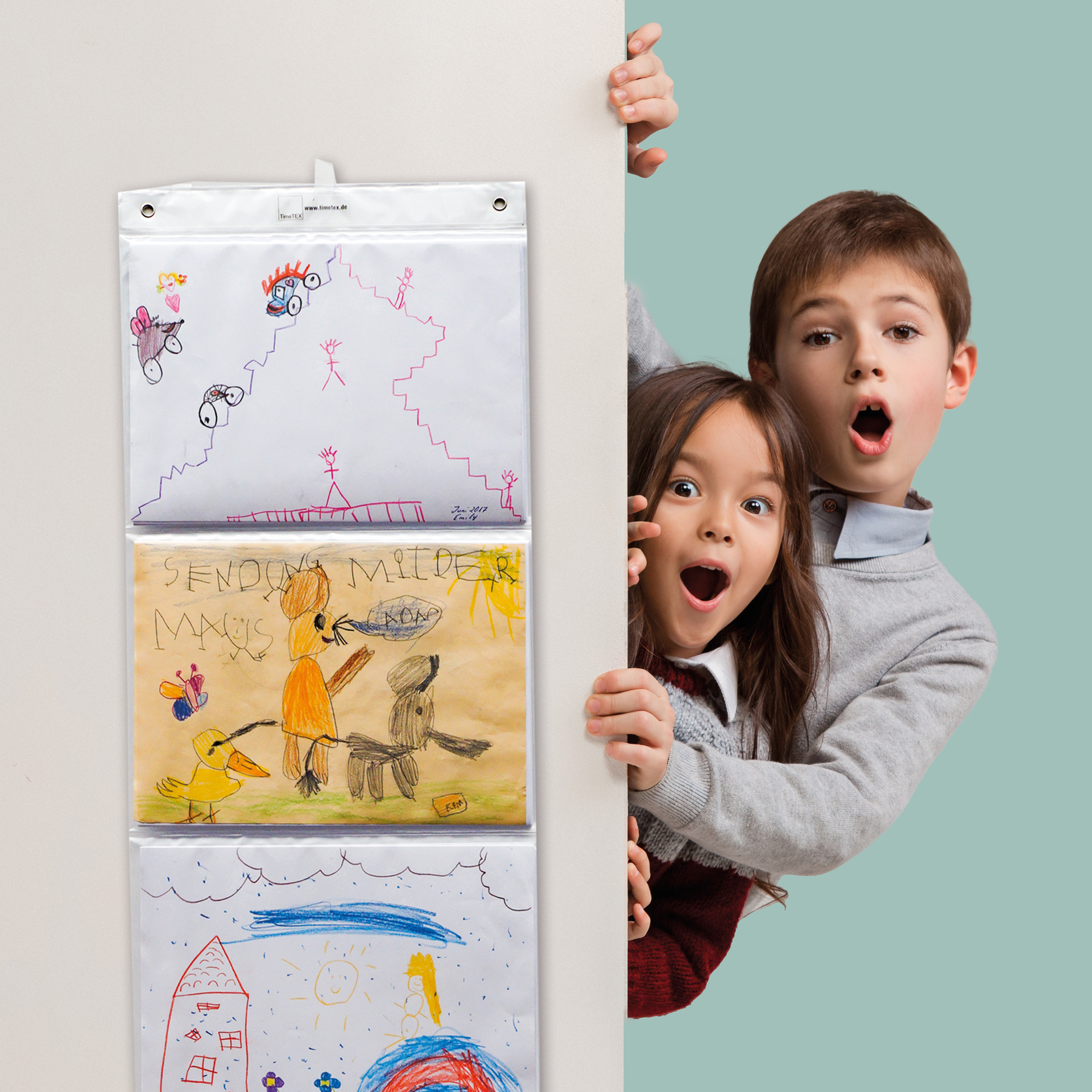 Wisząca torba z organizerem A4, 6 kieszeni w formacie poziomym, z haczykami