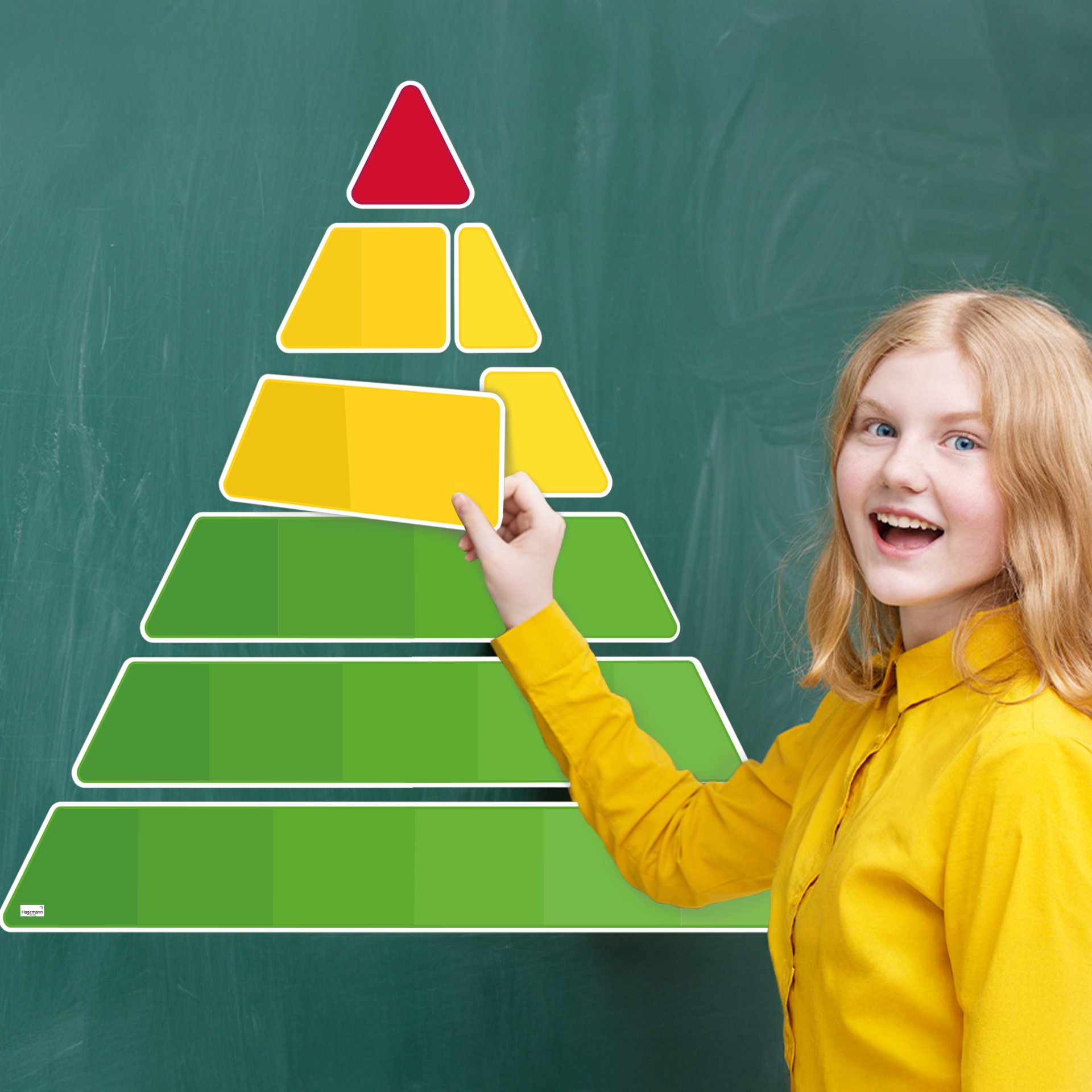 Ernährungspyramide, magnetisch, 19-tlg.