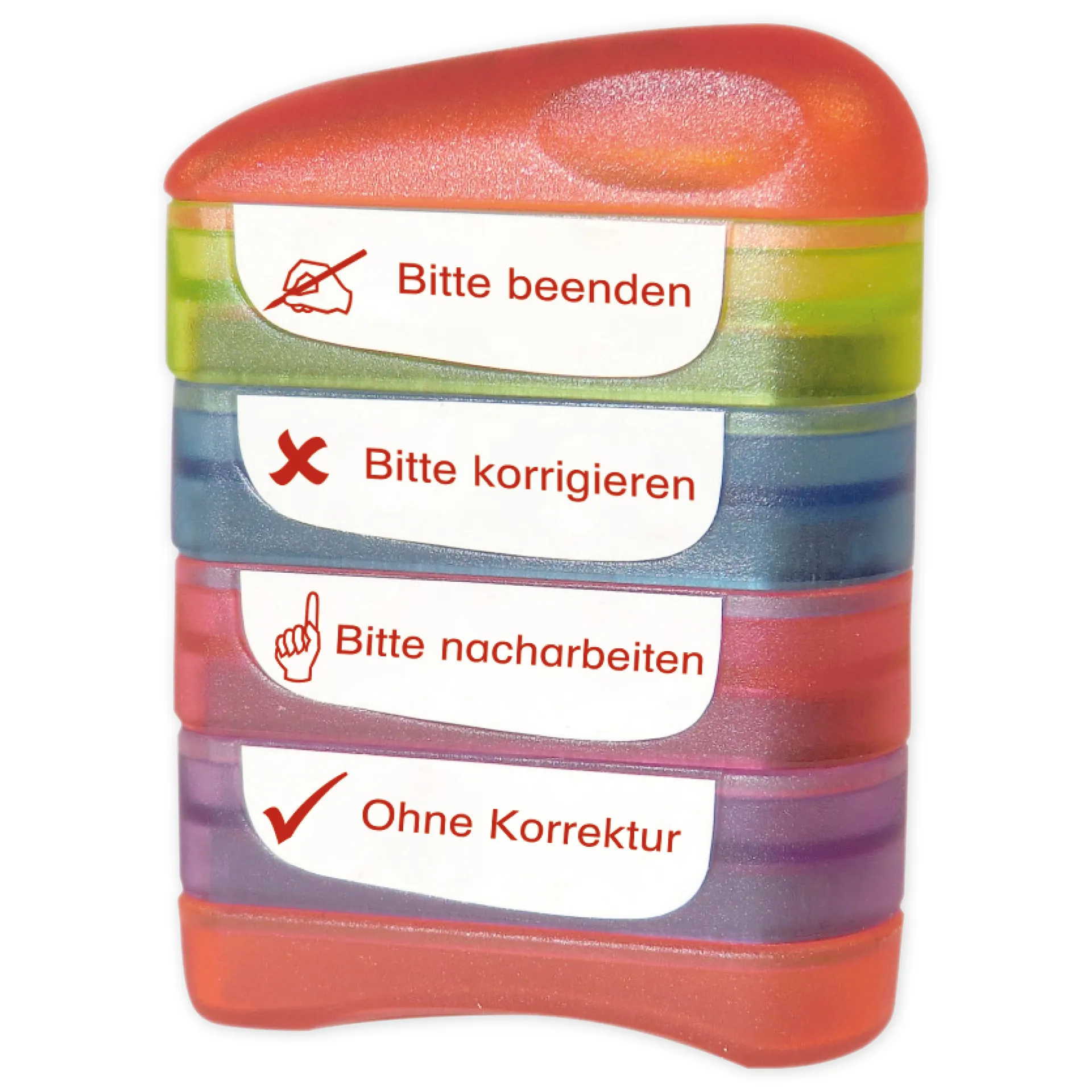 Siebdruck-Stempel "Perpetuum" 4 in 1, "Bitte beenden"