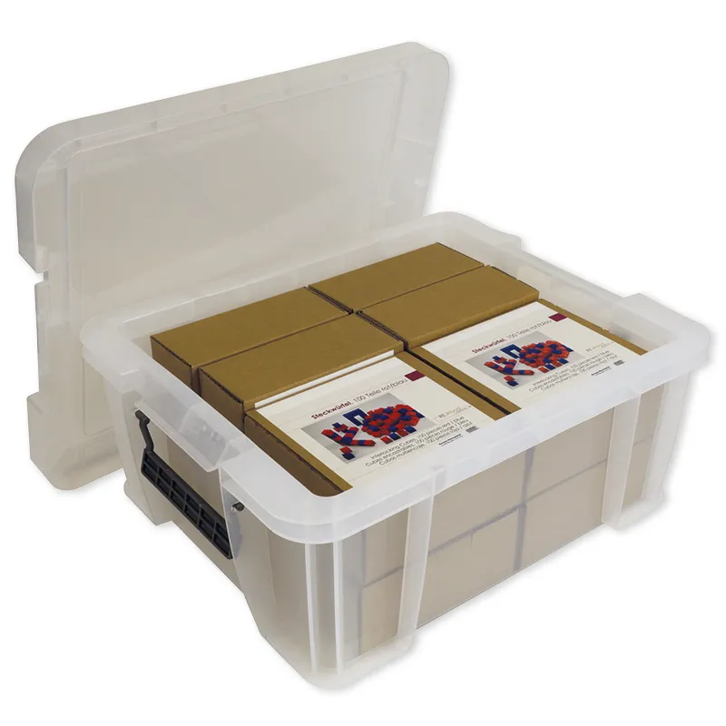 Klassensatz Rechen-Steckwürfel 2x2 cm, rot/blau, 8-tlg., in Stapel-Box