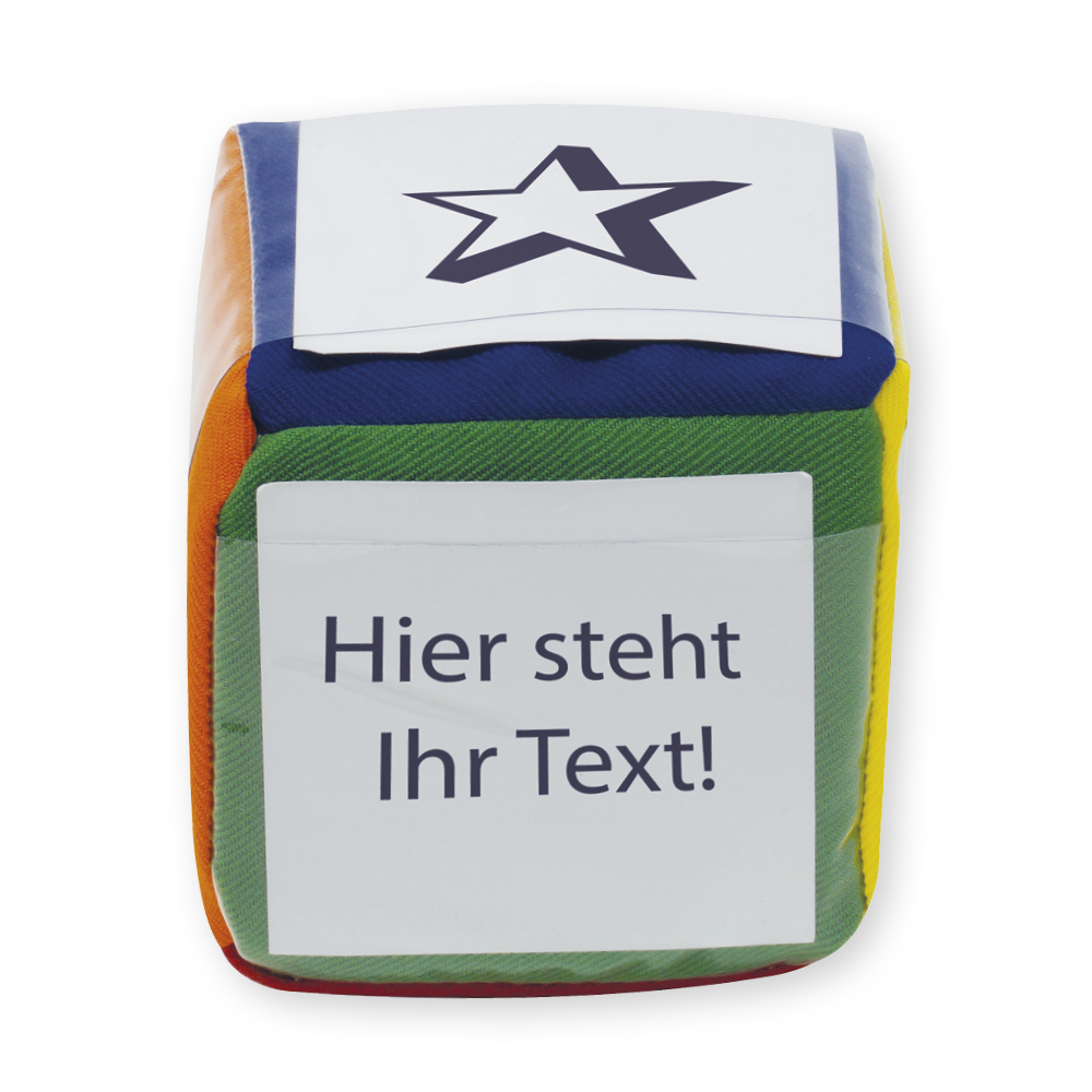 Blanke terninger med lommer 6 cm
