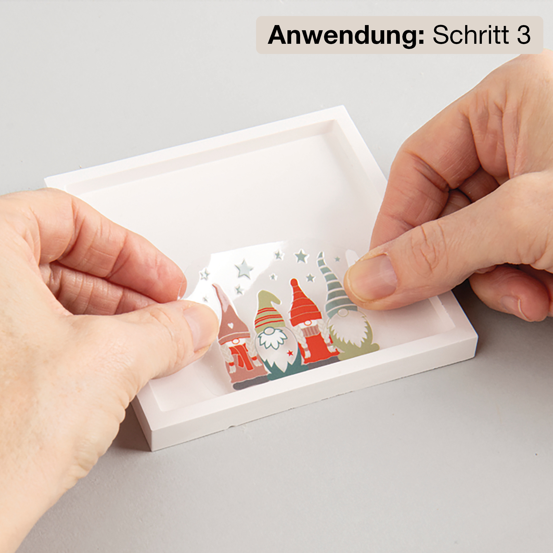Transfer-Aufkleber "Merry Christmas", mit 3D-Effekt