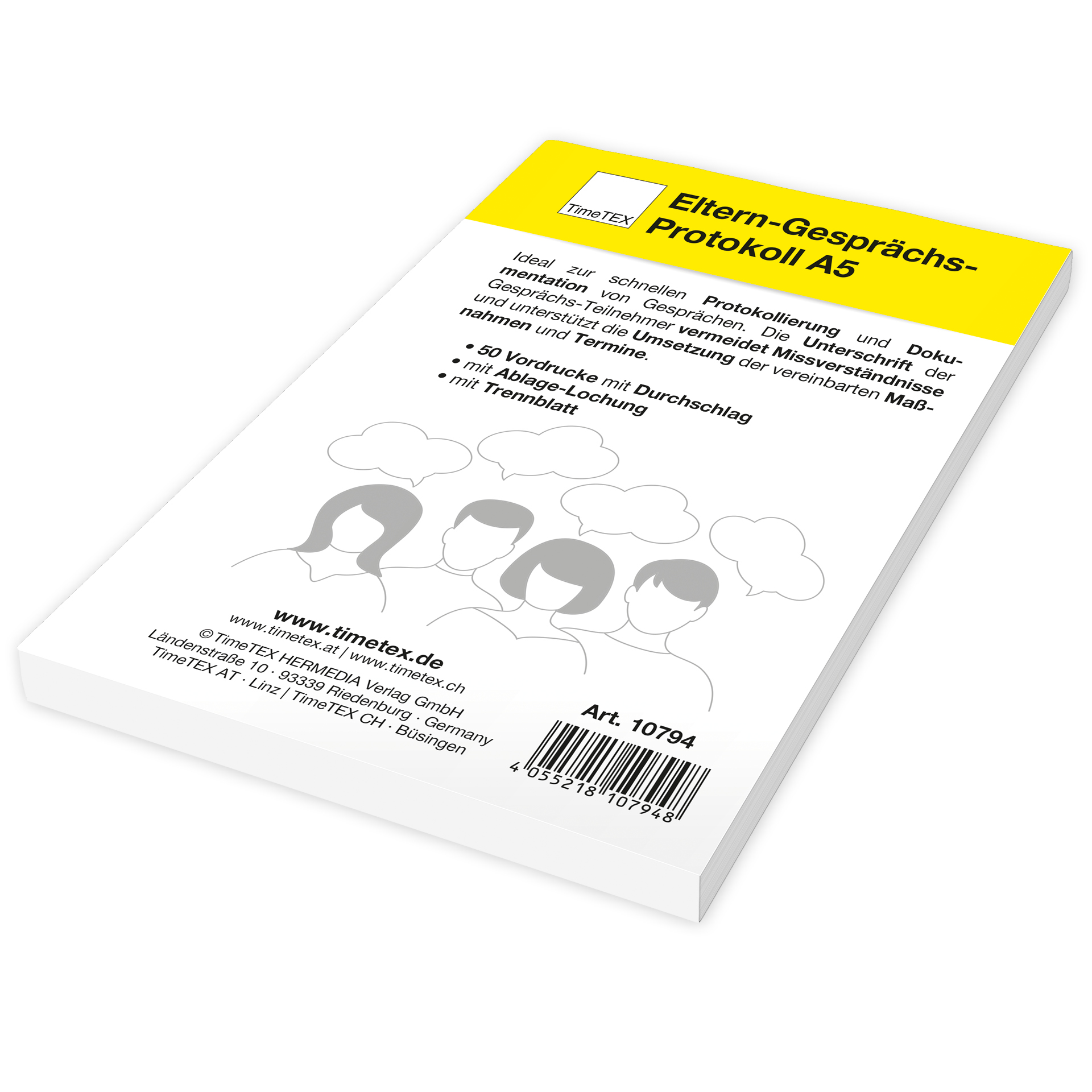 Block Eltern-Gesprächs-Protokoll A5, 50 Blatt mit Durchschlag