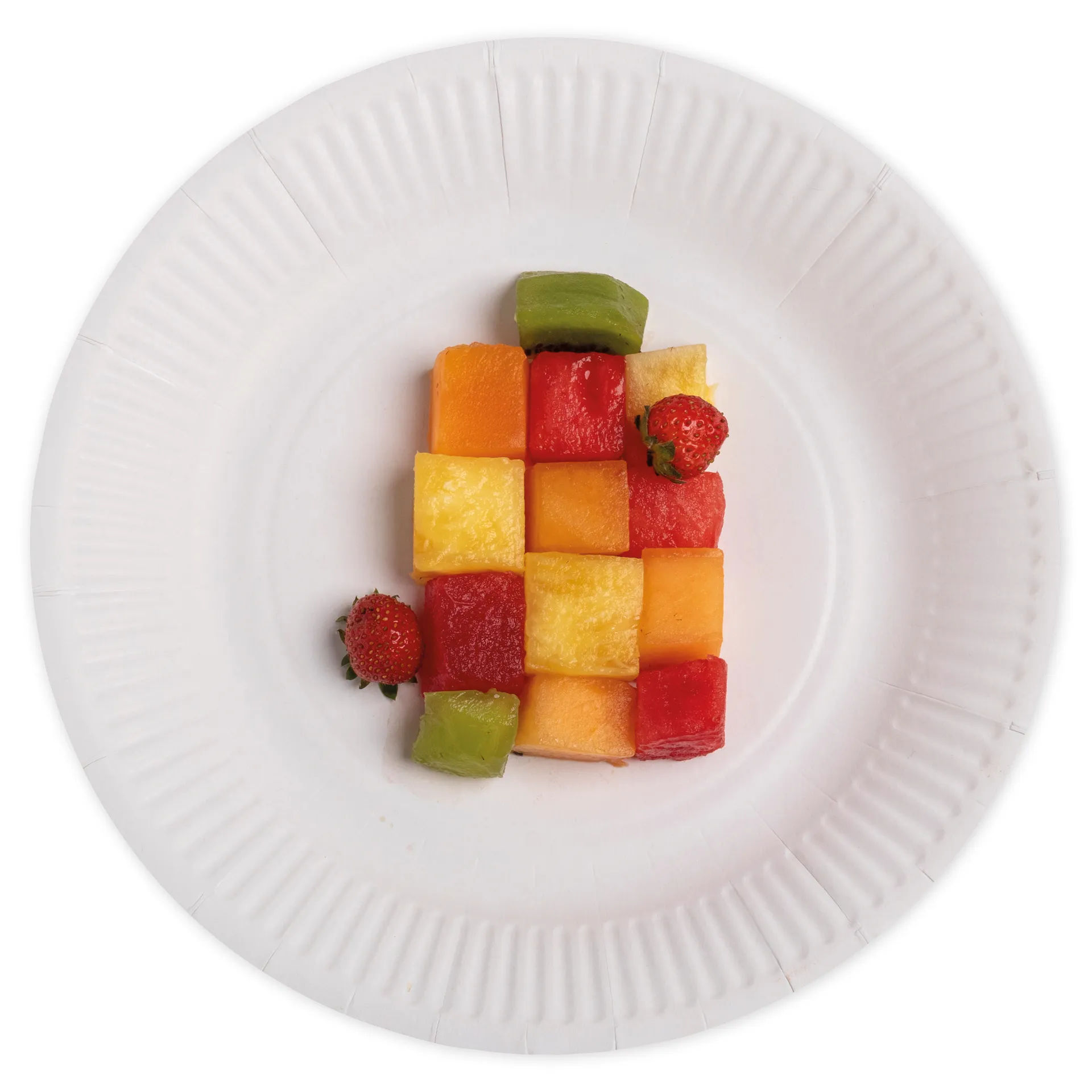 Kartonnen borden, wit, 23 cm  ø, set 50 stuks