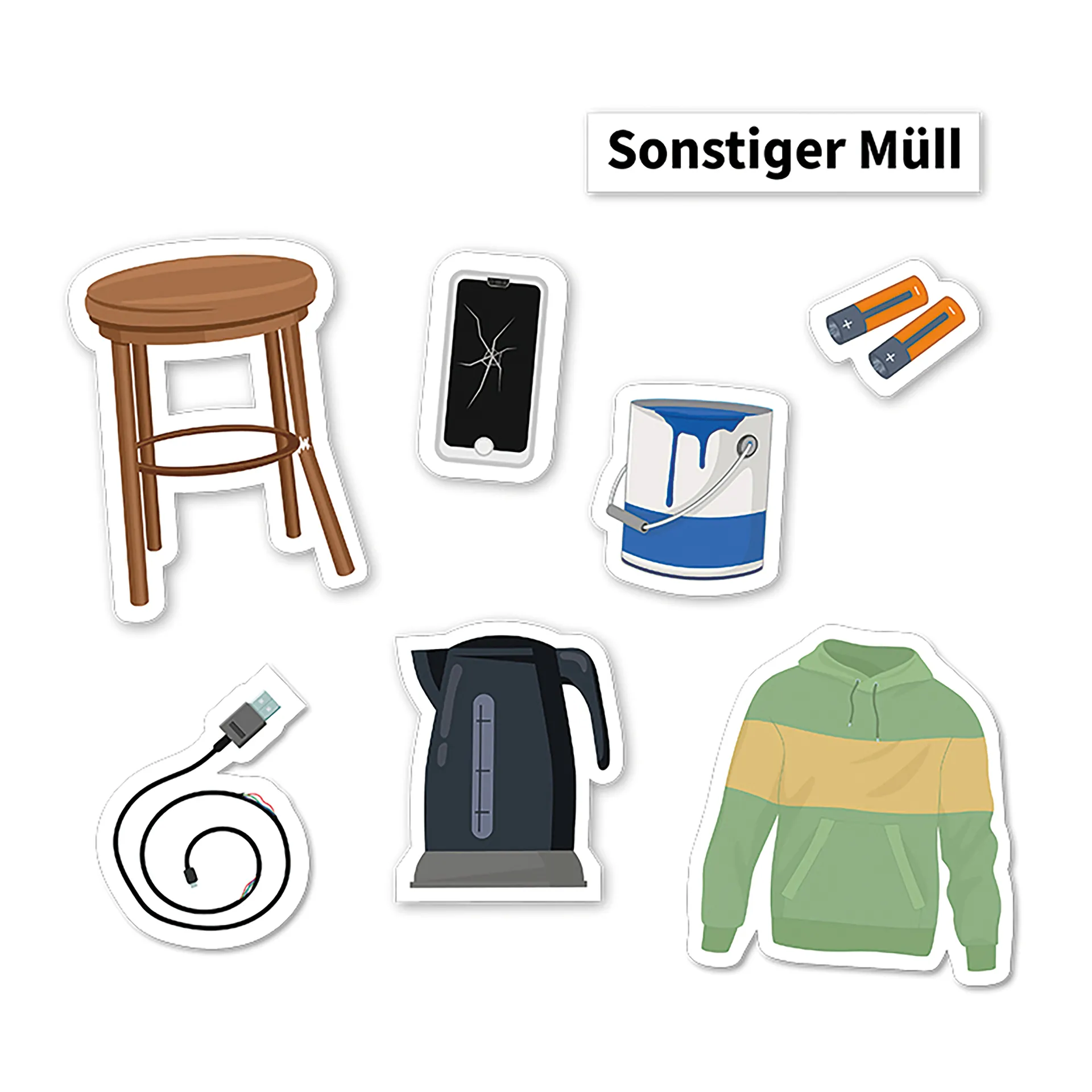 Müll vermeiden, Müll trennen & Abfallpyramide, magnetisch, 79-tlg.