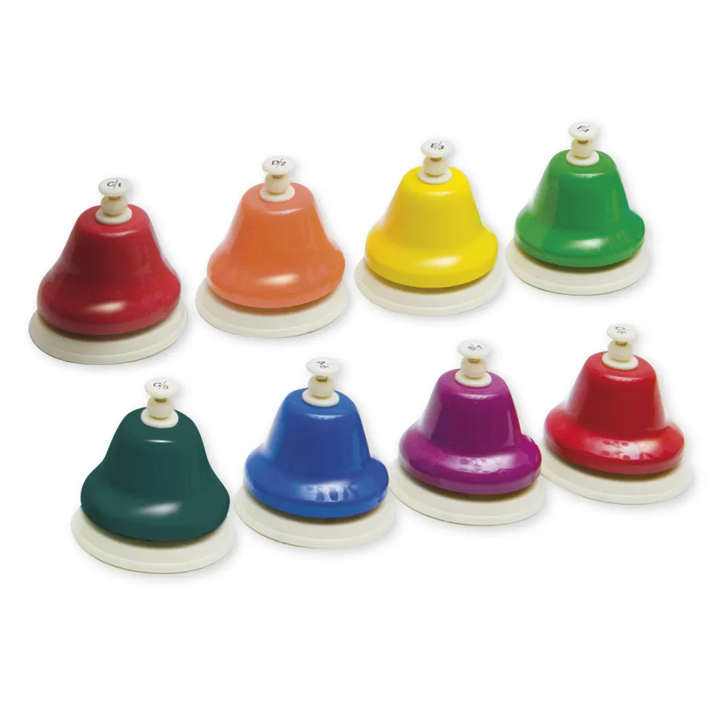 Set med klockor, färgglada, 8 stycken i en påse