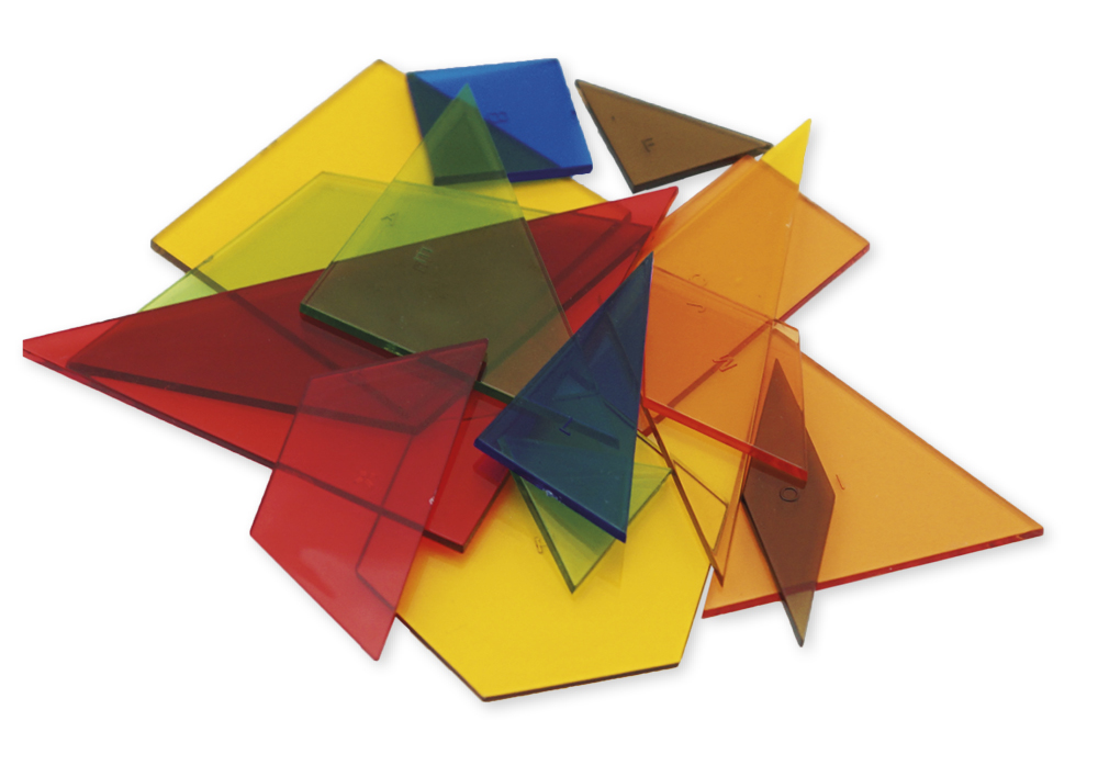 Geometrie-Flächensatz aus Acrylglas, 450-tlg. in Box