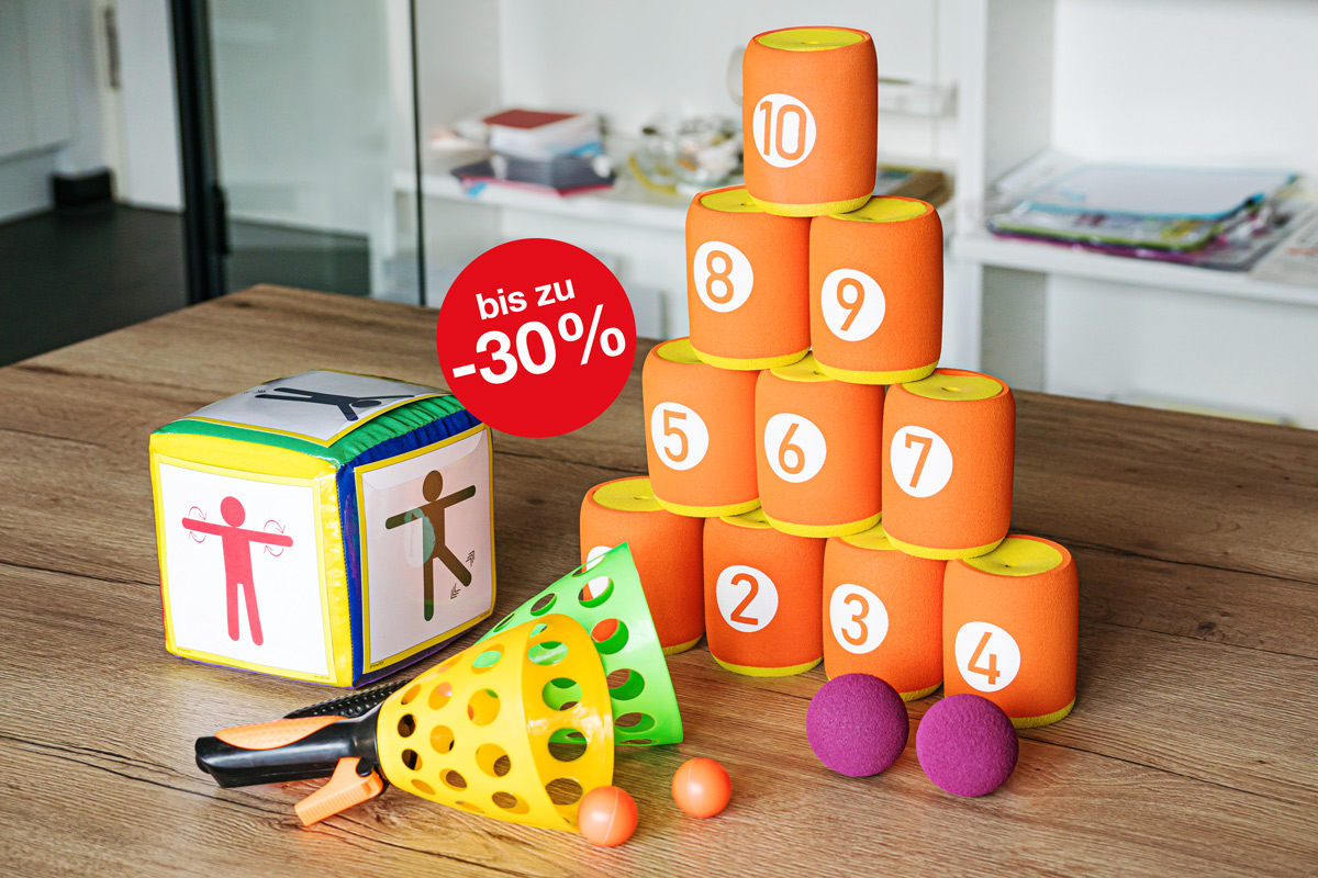 Flüster Dosenlernspiel für geräuscharmes "Bewegtes Lernen"