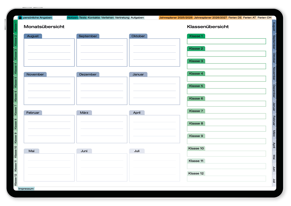 TimeTEX Digitaler Design-Schulplaner DigiPlan 2025/2026, malve