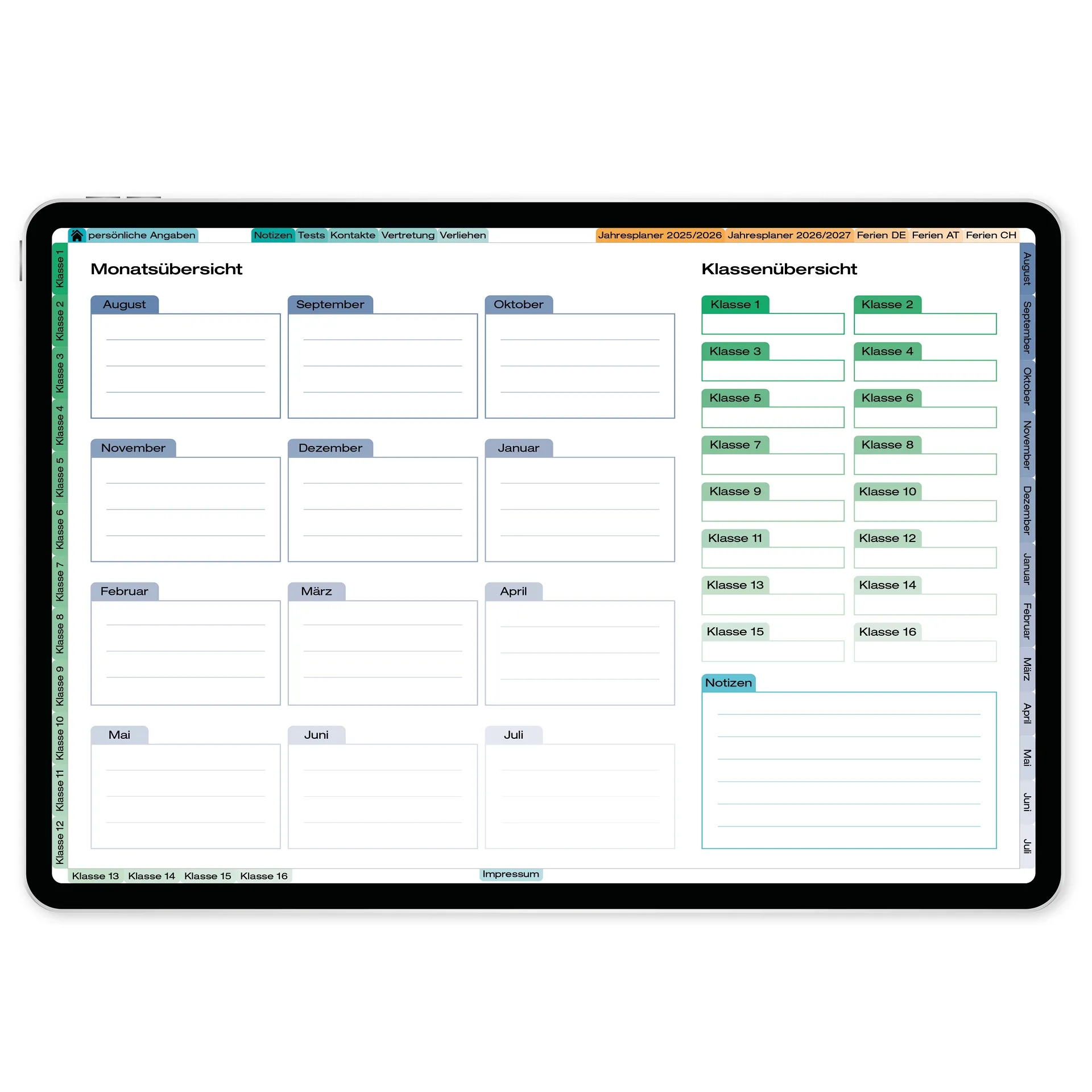 TimeTEX Digitaler Fachlehrer-Planer DigiPlan 2026/2027