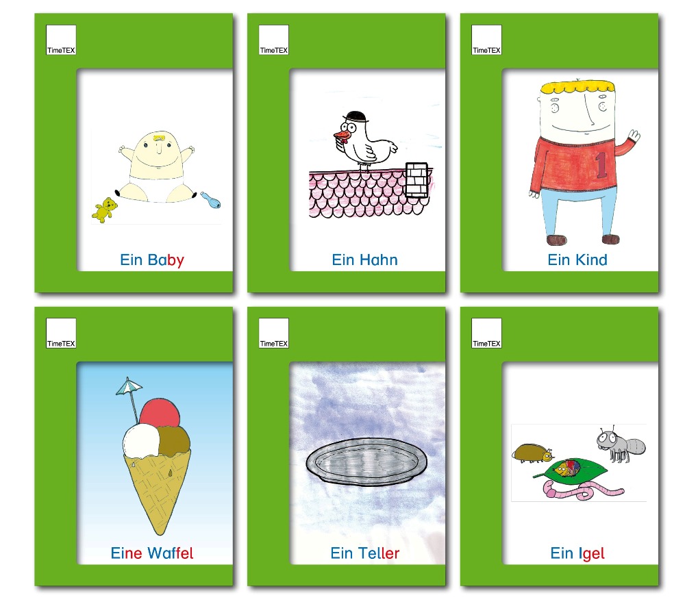 TimeTEX Set Lesebüchlein A6, grüne Serie, 6-tlg.