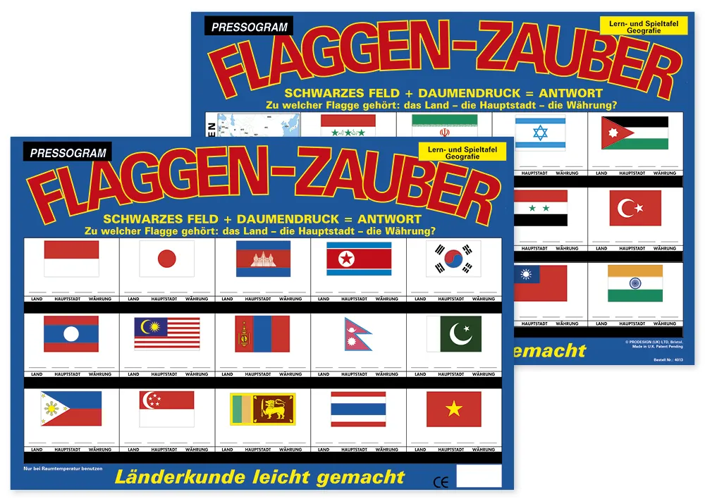 TimeTEX Zaubertafel "Flaggen-Zauber" Asien