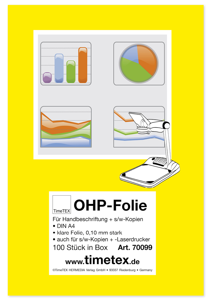 TimeTEX-OHP-Folie (kopierfähig), Box 100 Stück | 70099