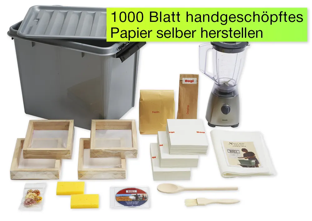 Gruppen-Set Papierschöpfen mit elektrischem Mixer, 35-tlg.