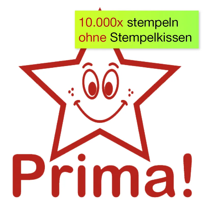 Siebdruck-Stempel "Perpetuum", "Stern - Prima"