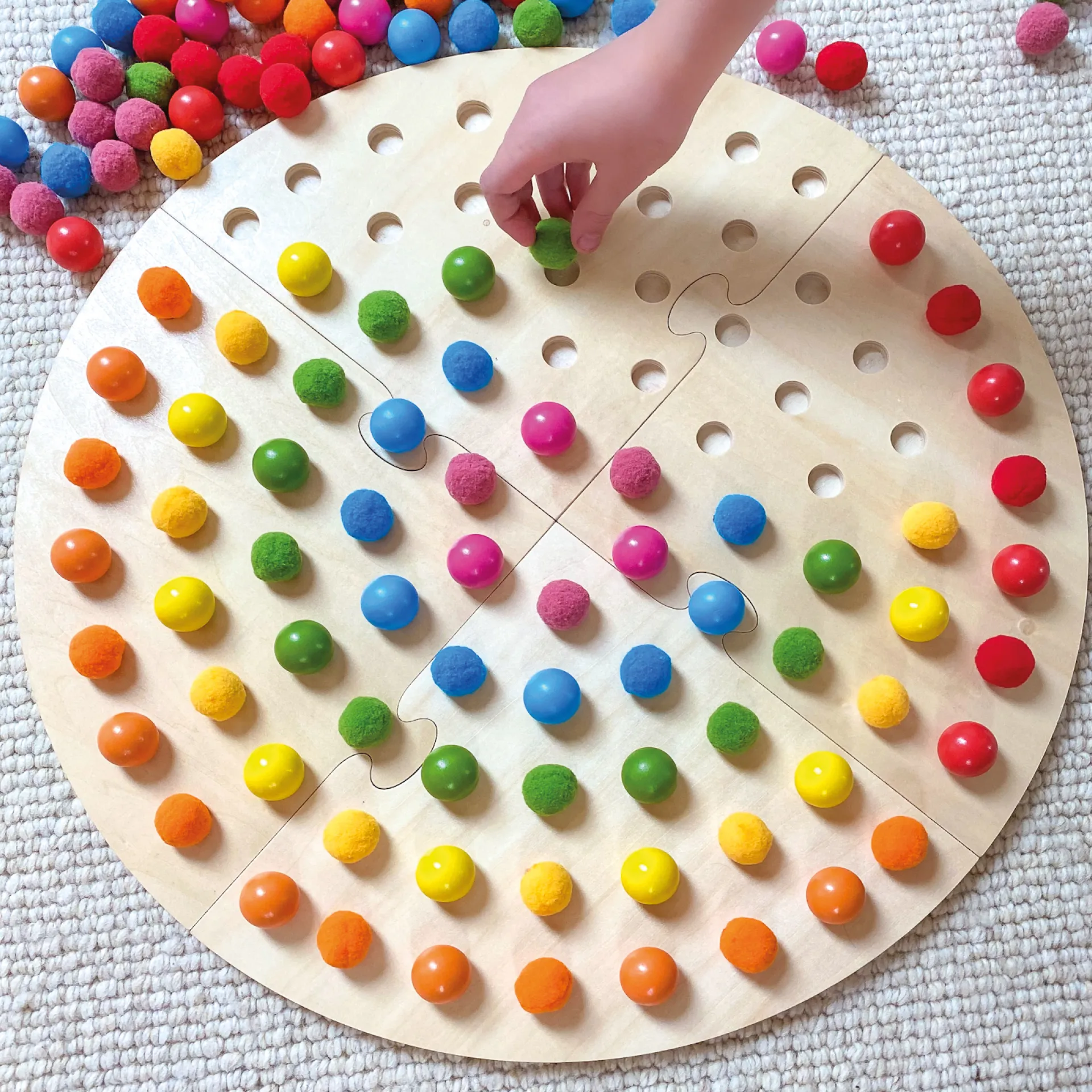 Legespiel "Regenbogen-Legekreis", 184-tlg.