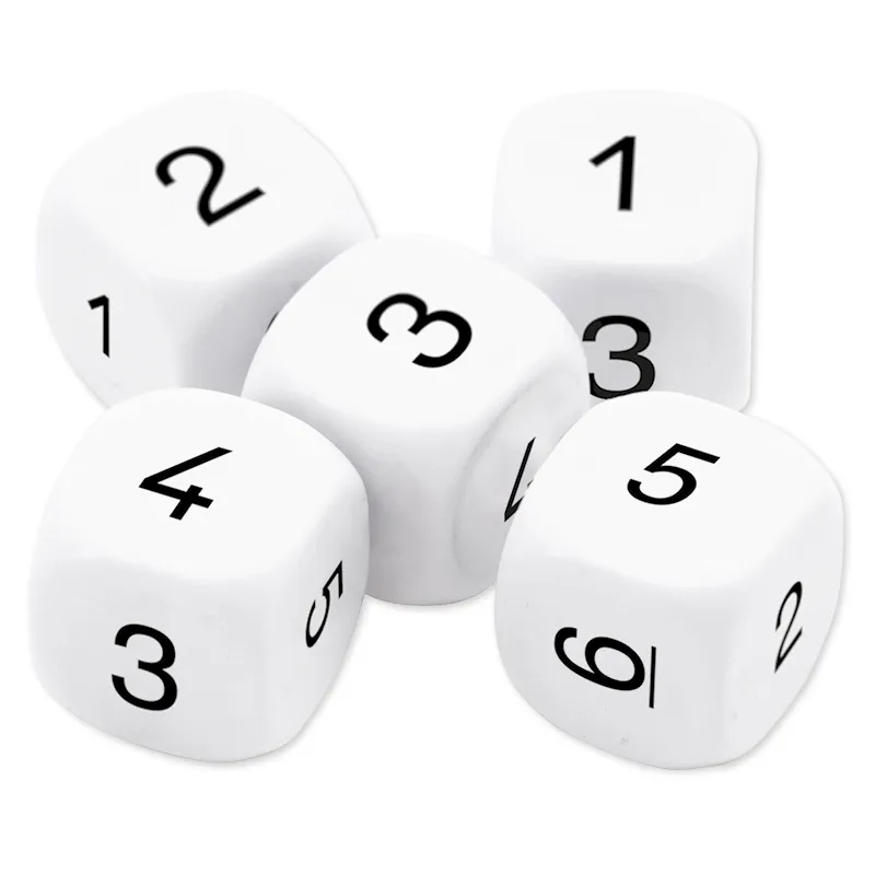 TimeTEX dobbelstenen "cijfers 1-6", 16 mm, 5-delige set