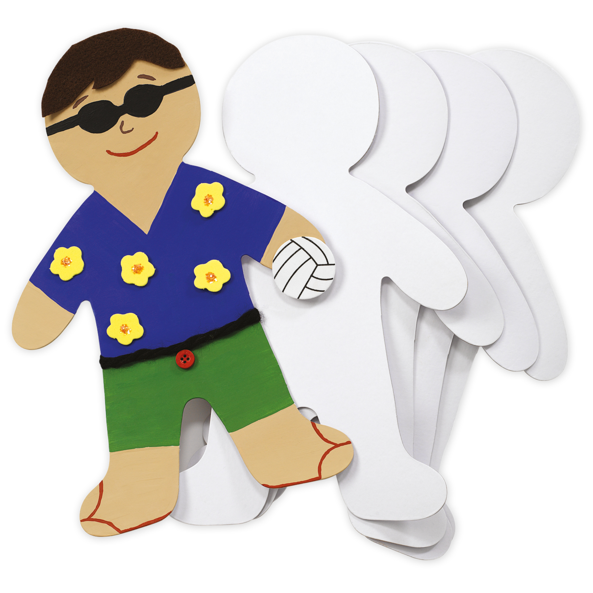 Blanko Papp-Figuren "Mensch", 24 Stück