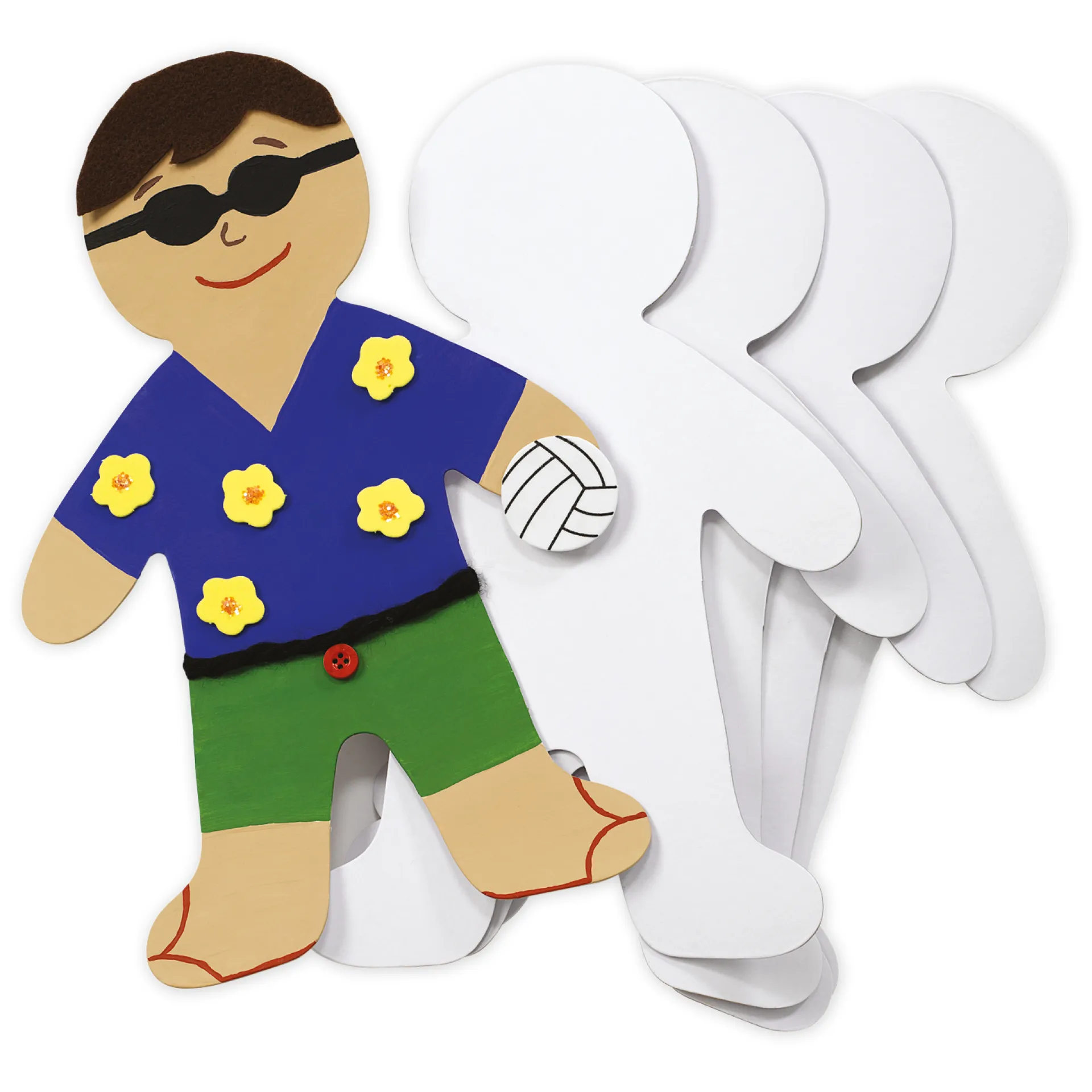 Blanko Papp-Figuren "Mensch", 24 Stück