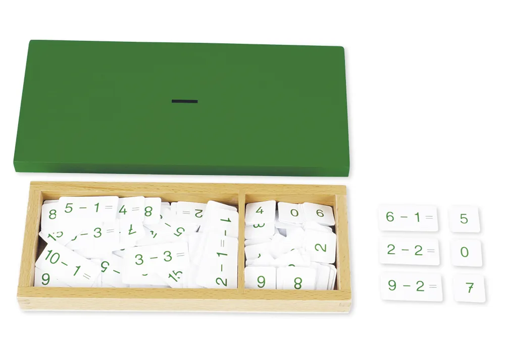 TimeTEX boks med subtraktionsopgaver "Montessori Premium"