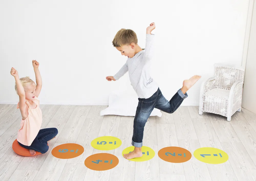 Stepping Stones mit Zahlen 1 bis 6, 12-tlg.