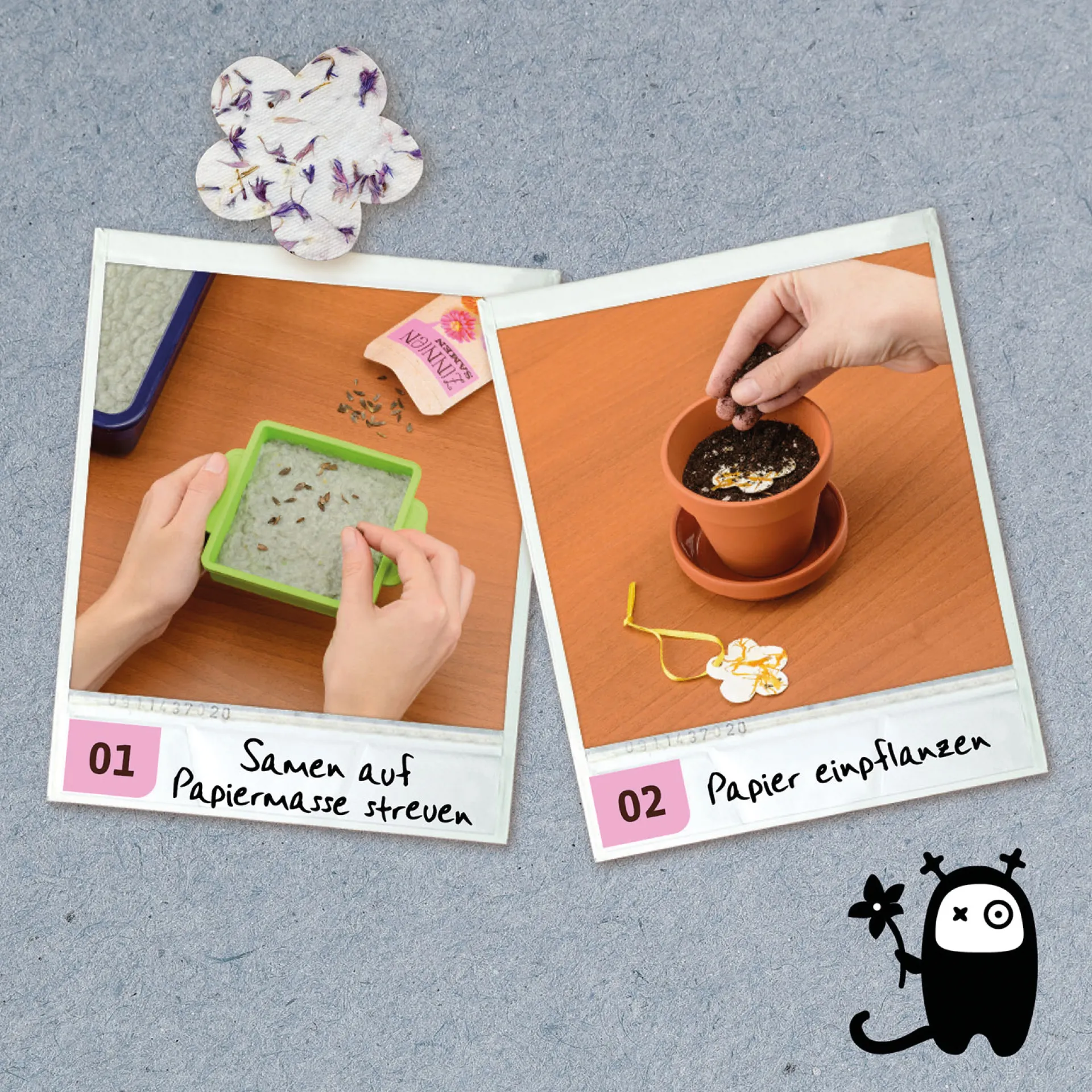 KOSMOS Bastelset "Blühendes Papier aus Altpapier", 11-tlg.