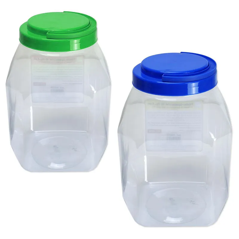 Aufbewahrungsdose groß mit Schraubdeckel blau/grün, transparent