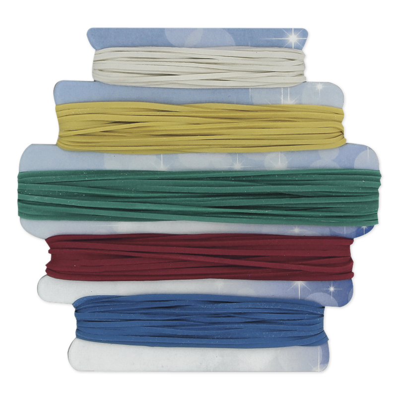 Gummibänder, färgad, ca. 95 st