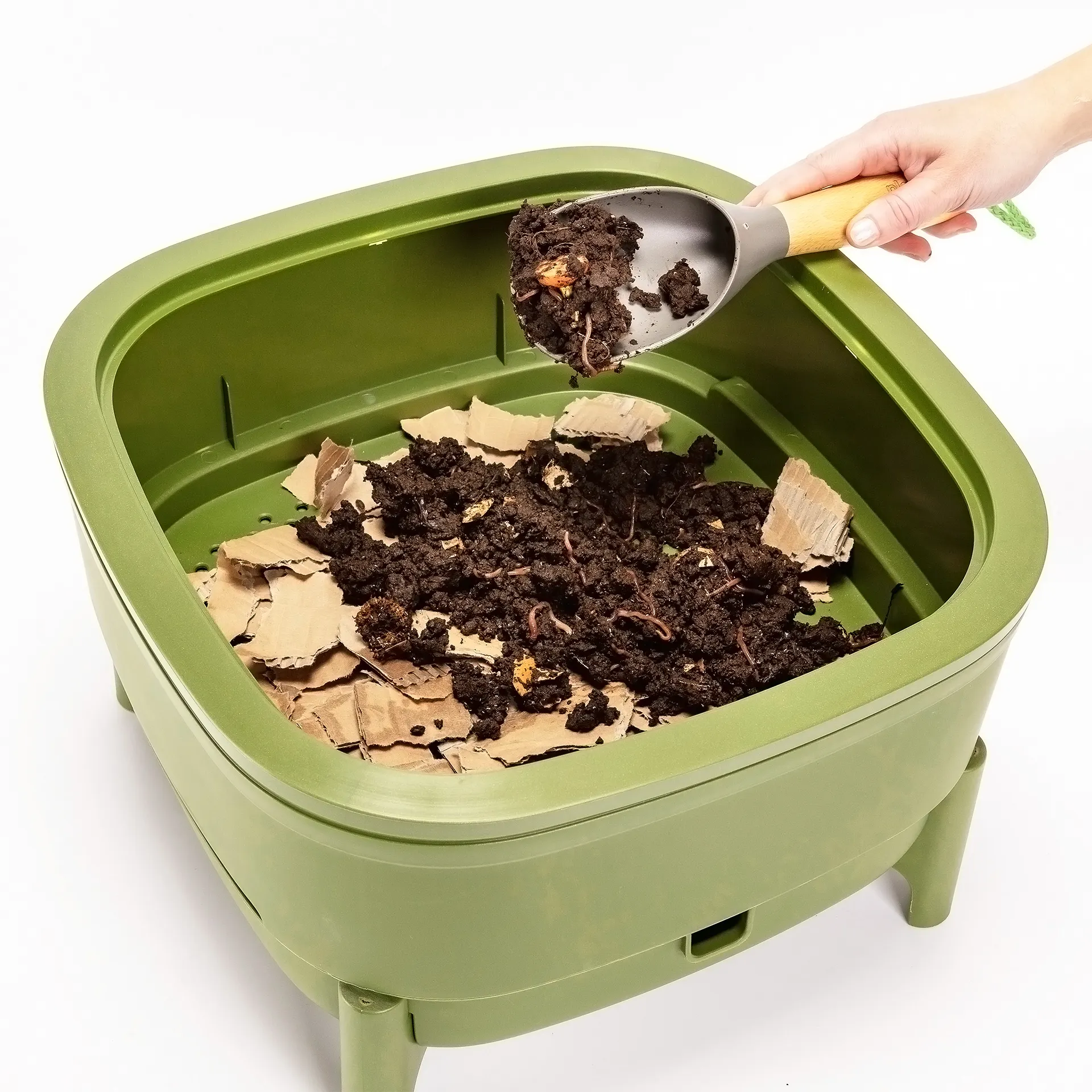 Indoor-Komposter aus Kunststoff, 38x38x38 cm