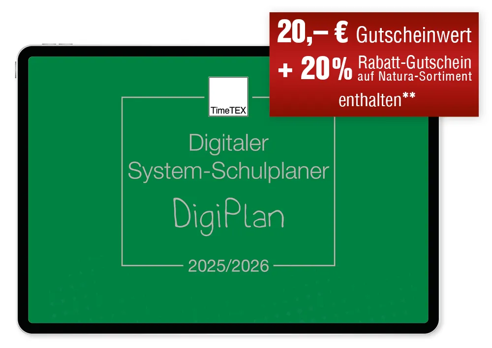 TimeTEX Digitaler System-Schulplaner DigiPlan, grün 2025/2026