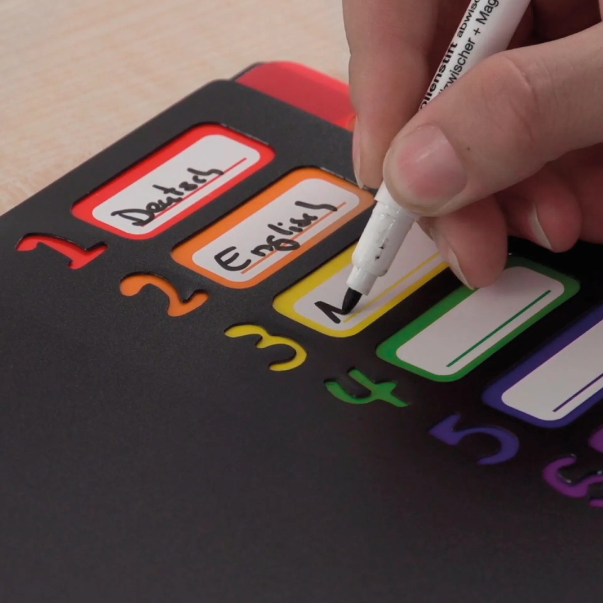 Teczka stołowa TimeTEX, wieloprzegródkowa, 1-12 formatu A4, kolorowa, z gumowym zamknięciem