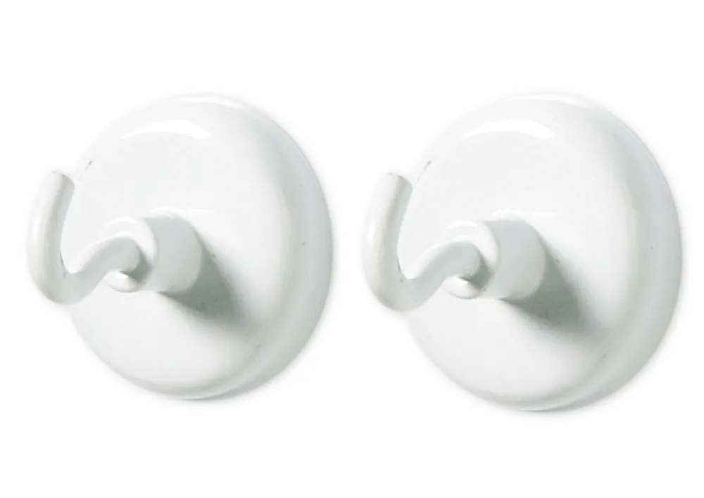 Magnetkroksats, 47 mm diameter, vit, 2 st.