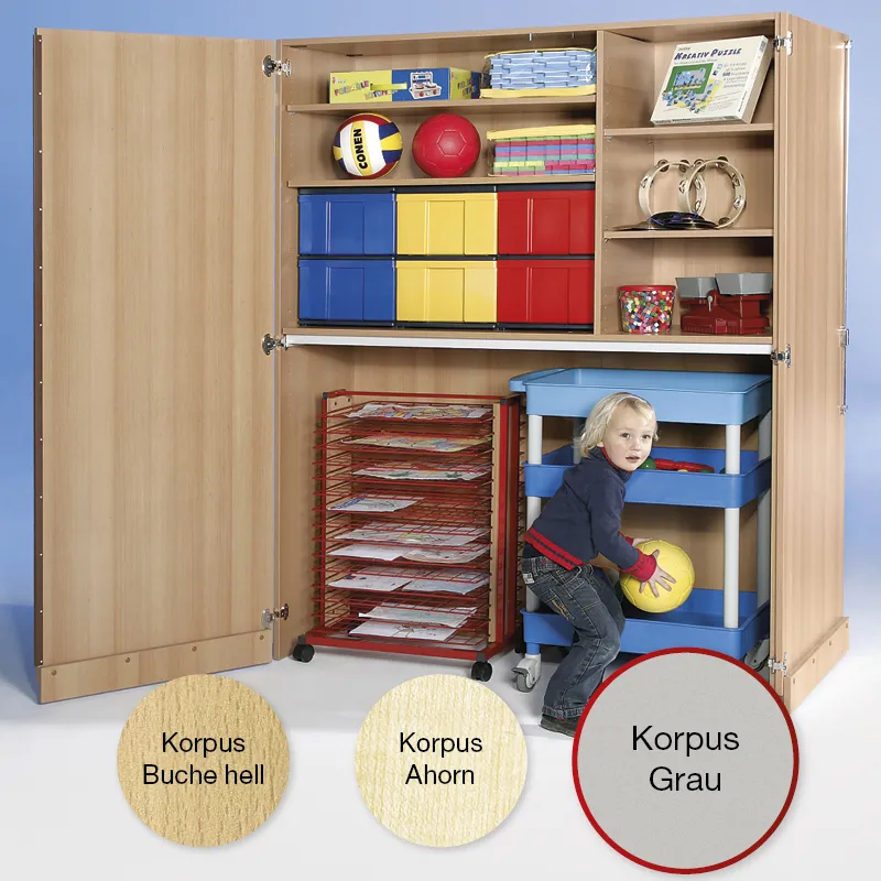 Garagen-Hochschrank XXL, Extratiefe, Trocknungswagen A2, Etagen-Wagen