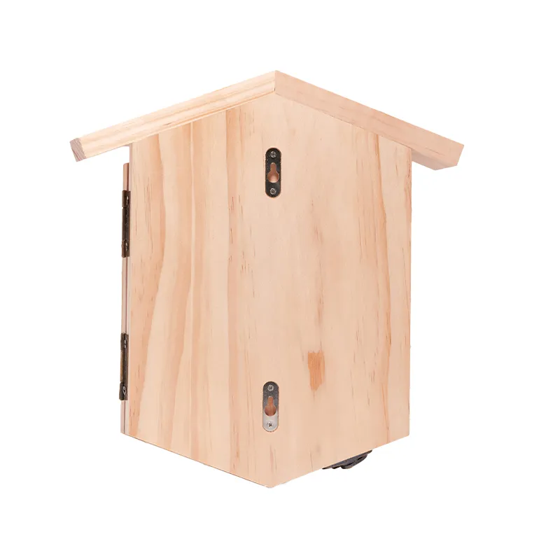 Wildbienen-Hotel mit Beobachtungsmöglichkeit, aus Holz, zum Aufklappen