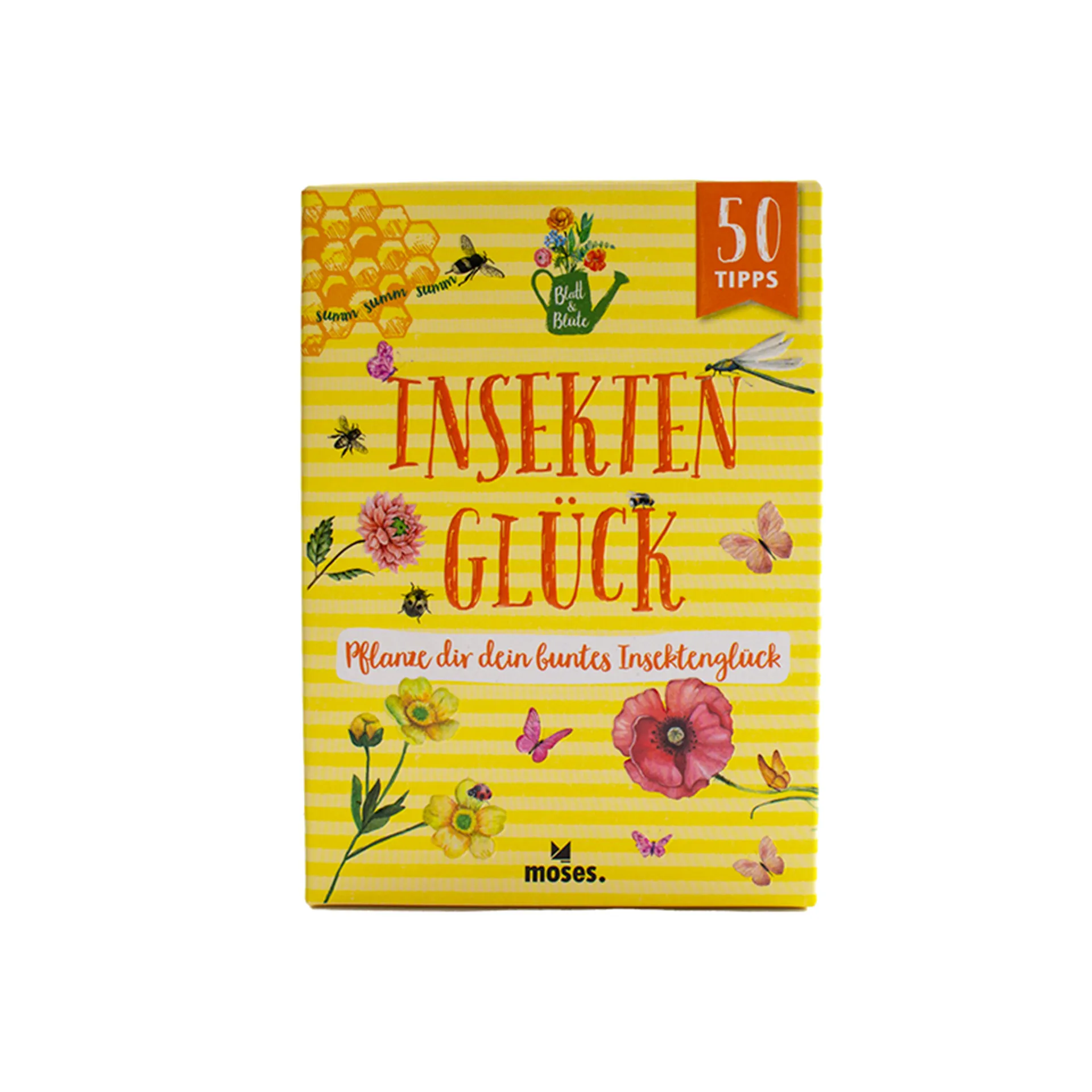 Karten-Set "Insektenglück - Pflanze dir dein buntes Insektenglück", 50-tlg.