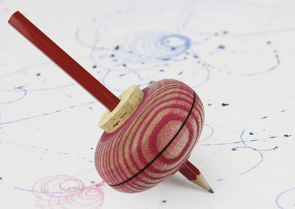 Mal-Kreisel aus Holz, 58 mm ø