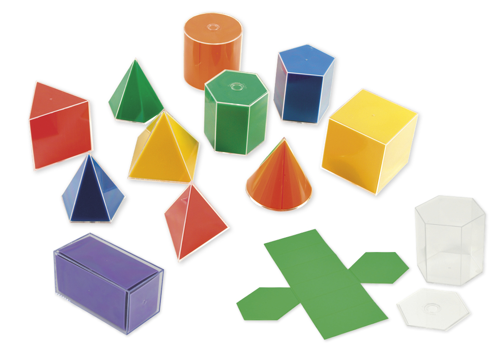 TimeTEX Geometrie-Körper Set mit Flächenabwicklung 22-tlg.