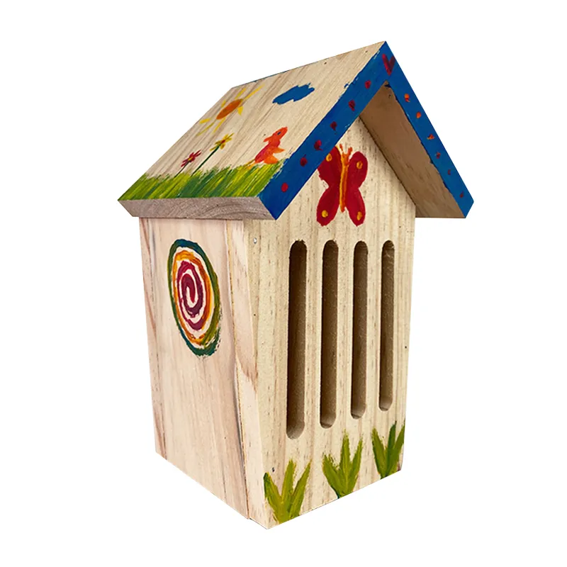 Schmetterlings-Haus zum Bemalen, aus Holz, mit Farbe