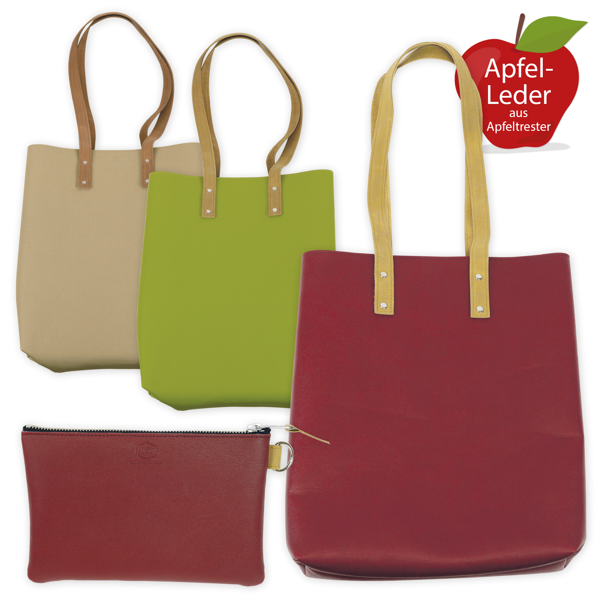 Axelväska "Mali" av äppelläder